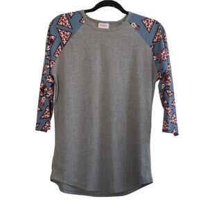 LuLaRoe X Disney Minnie Mouse Randy 3/4 Sleeve Character Logo Top NWT SZ M